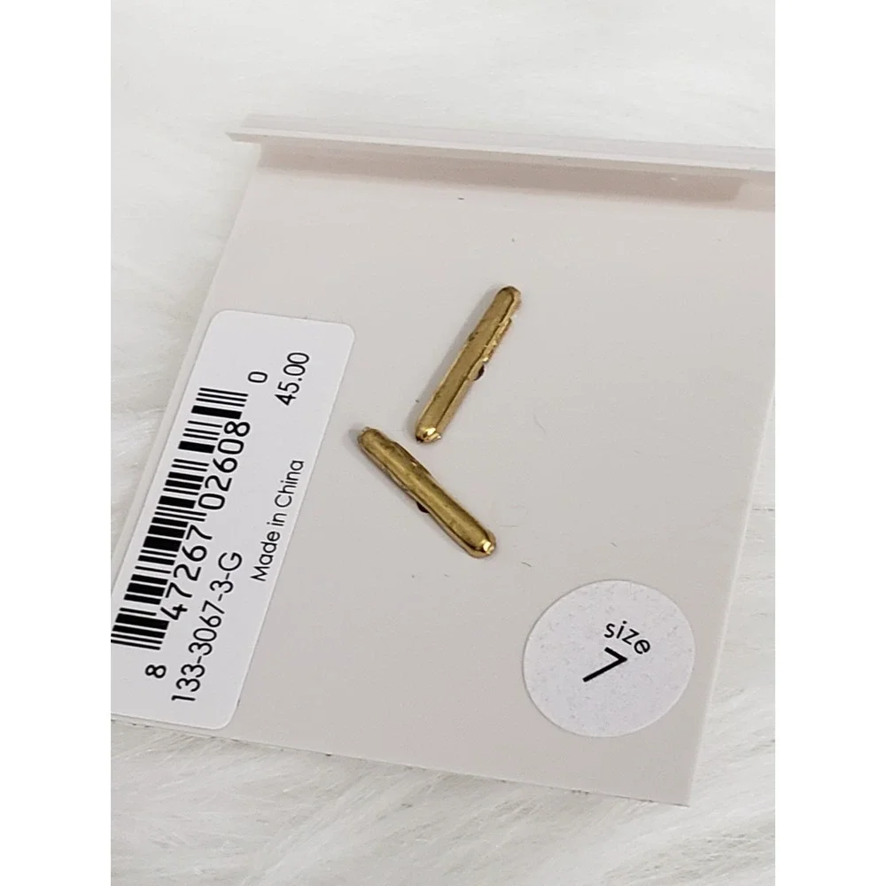 NEW 3 PIECE SET GORJANA G RING STACKING RINGS SIMPLE DAINTY GOLD TONE THIN